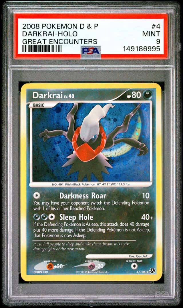 PSA 9 DARKRAI ✨ POKEMON DIAMOND & PEARL GREAT ENCOUNTERS #4 2008