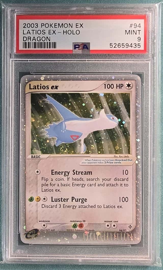 2003 Pokemon EX Dragon Latios EX #94 PSA 9 Mint SWIRL