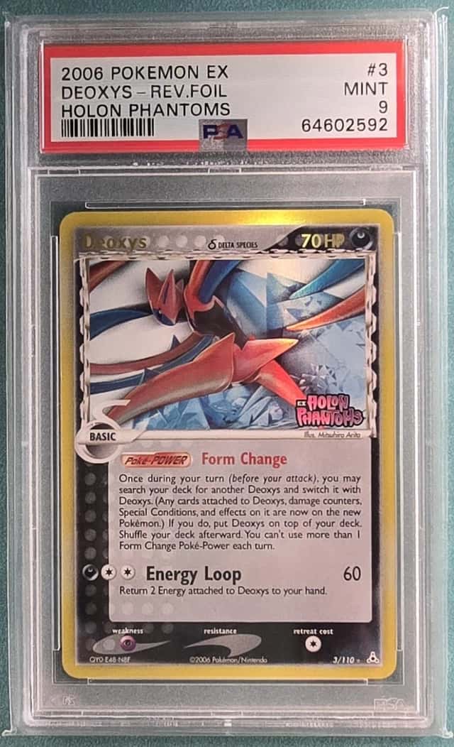 2006 Pokemon EX Holon Phantoms Deoxys Reverse Holo Stamped Rare #3 PSA 9 POP 42
