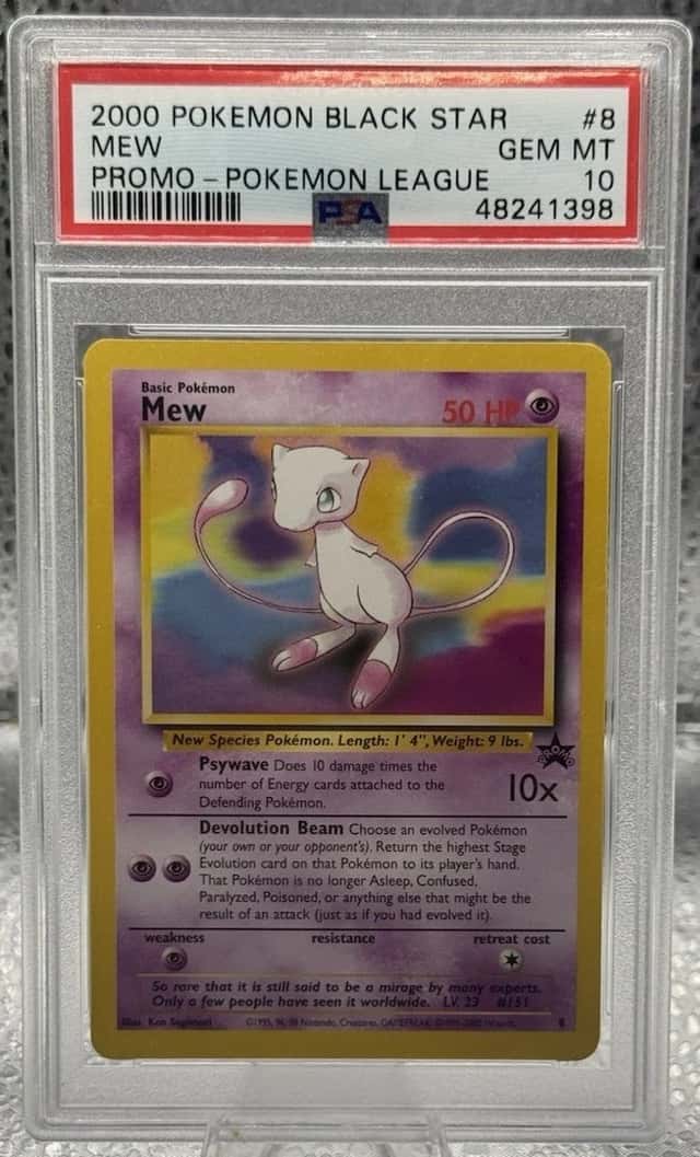 2000 Mew Pokemon League Black Star Promo #8 PSA 10