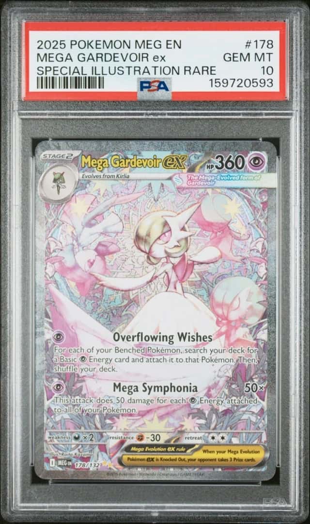 2025 POKEMON MEGA GARDEVOIR ex SIR EN-MEGA EVOLUTION #178 PSA 10