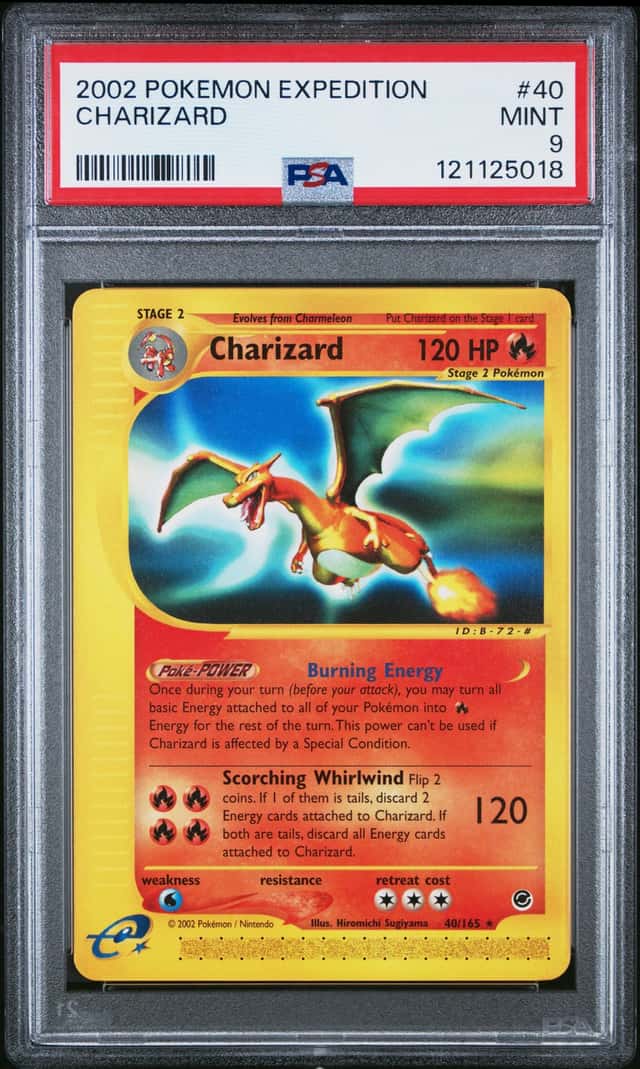2002 Pokemon Expedition #40/165 Charizard PSA 9 MINT