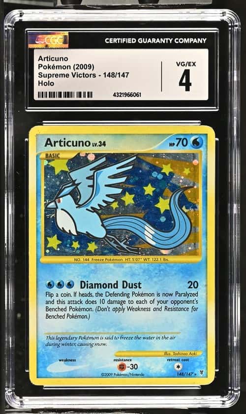 Articuno LV. 34 148/147 Supreme Victors Holo Pokemon TCG Card CGC 4 VG/EX
