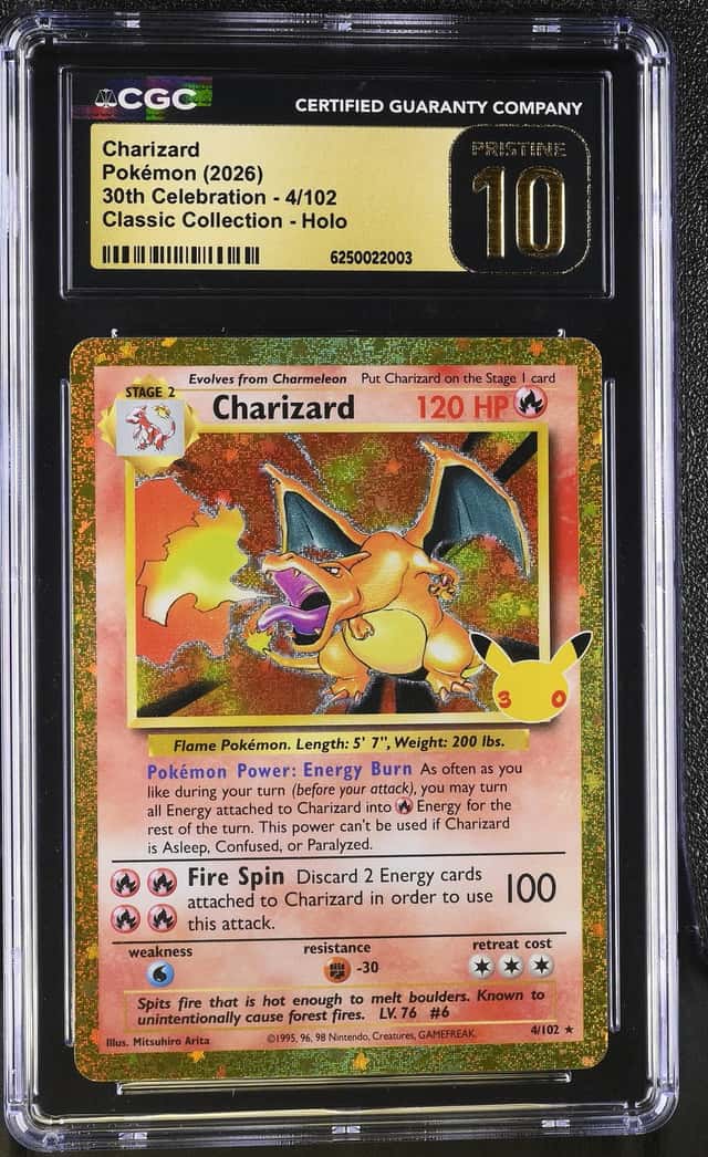 Charizard *CGC PRISTINE 10* Classic Collection Holo *30th Celebration* #4/102