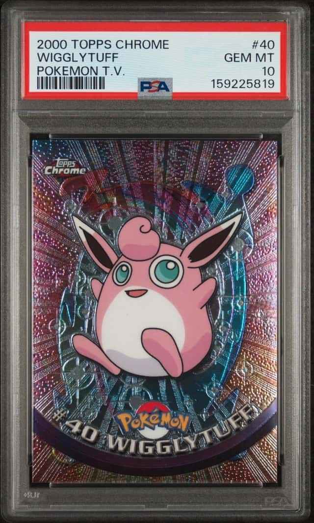 2000 TOPPS CHROME POKEMON T.V. #40 WIGGLYTUFF PSA 10