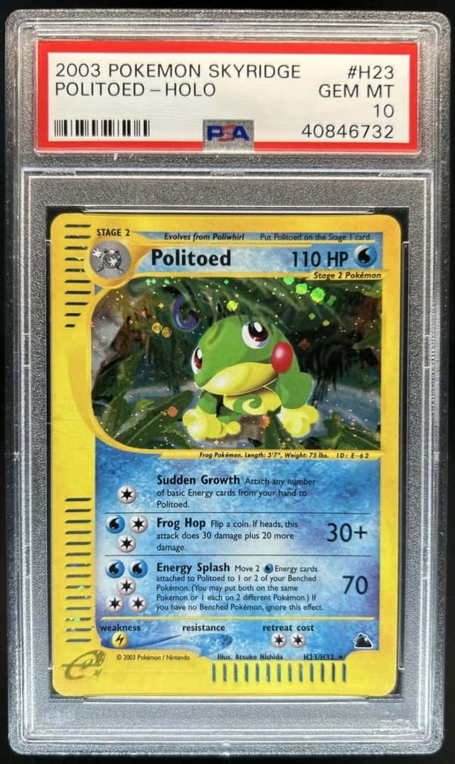 2003 Pokemon Skyridge Politoed Holo #H23/H32 PSA 10 GEM MINT