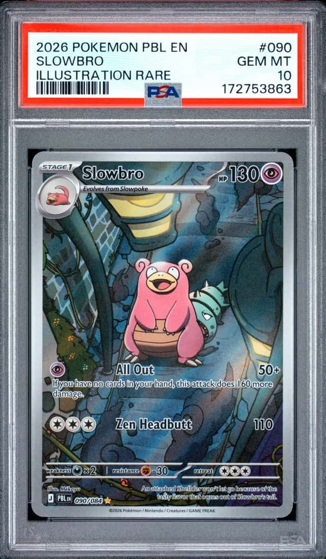 2026 POKEMON PBL EN-PITCH BLACK ILLUSTRATION RARE #090 SLOWBRO PSA 10