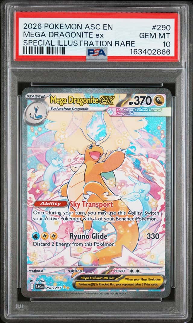 2026 Pokemon English ASC Mega Dragonite ex #290/217 SAR Special Rare PSA 10 NE84