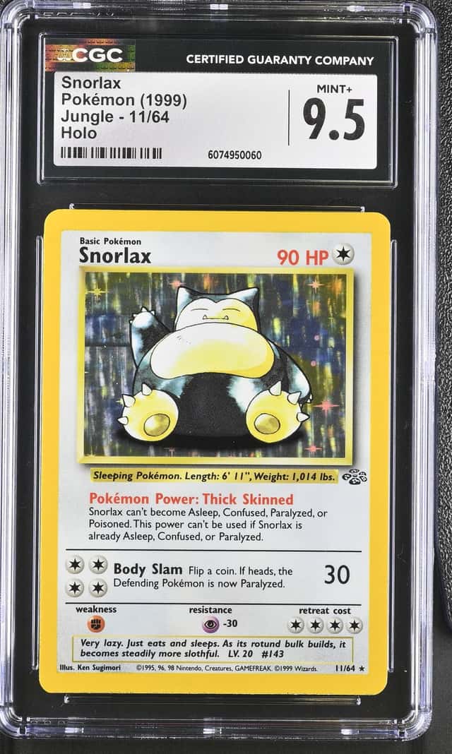 1999 Pokemon Jungle Snorlax Holo #11/64 CGC 9.5 MINT+