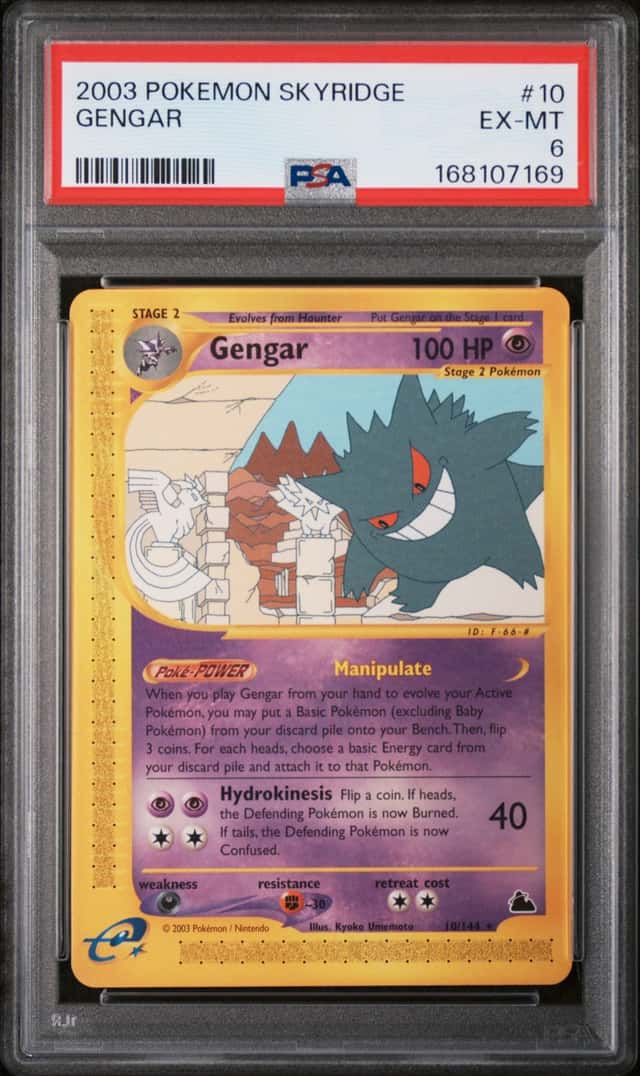 Gengar 10/144 Skyridge Pokemon PSA 6
