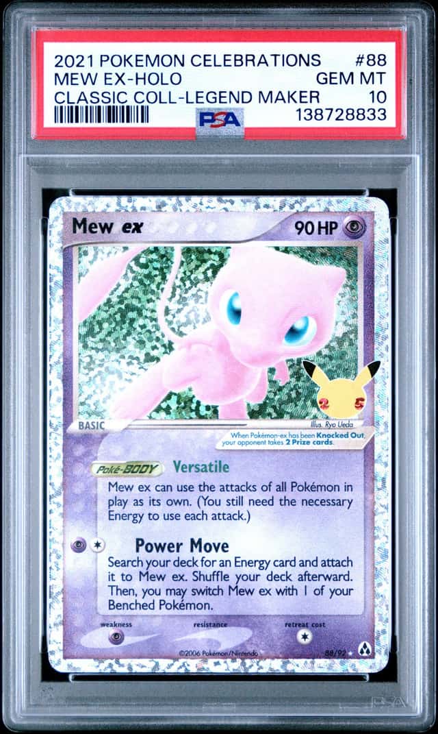 2021 Pokemon Celebrations Classic Collection Legend Maker #88 Mew EX Holo PSA 10