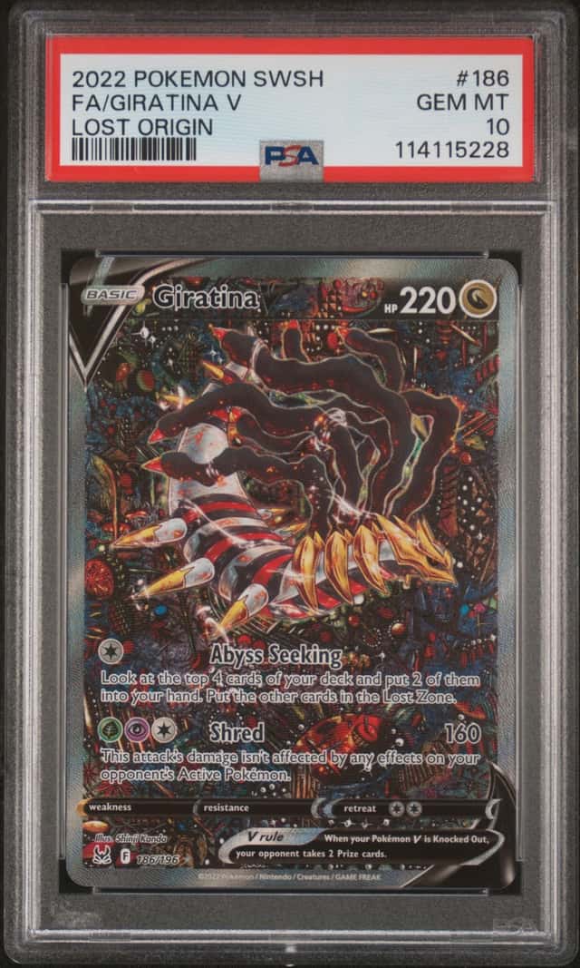 2022 Pokemon SWSH Lost Origin Giratina V #186/196 PSA 10 GEM MINT