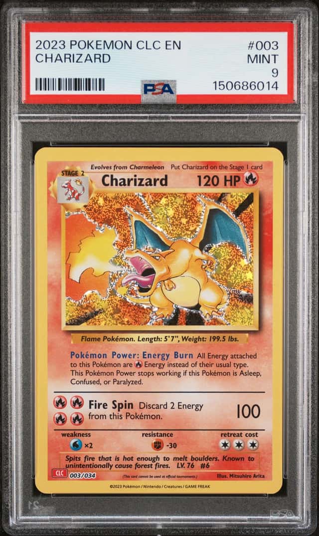 2023 Pokemon Classic Collection Charizard & Ho Oh ex Deck #003/034 PSA 9