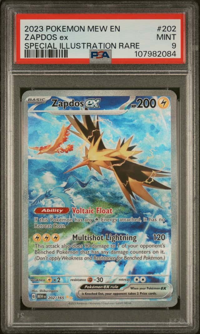 2023 Pokemon SV 151 Zapdos ex Special Illustration Rare #202/165 PSA 9