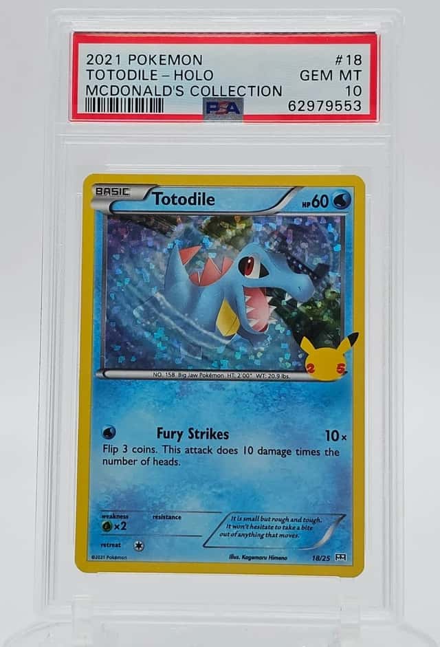 TOTODILE 2021 POKEMON MCDONALD'S COLLECTION 18/25 RARE HOLO PSA 10 Q8000