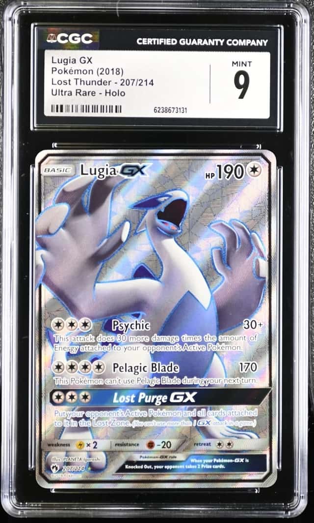 Pokemon Lugia Gx Lost Thunder 207/214 Ultra Rare CGC 9 Mint