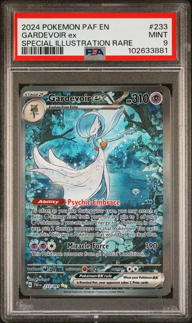 GARDEVOIR EX 2024 POKEMON PALDEAN FATES 233/091 SIR PSA 9 Q3963-7