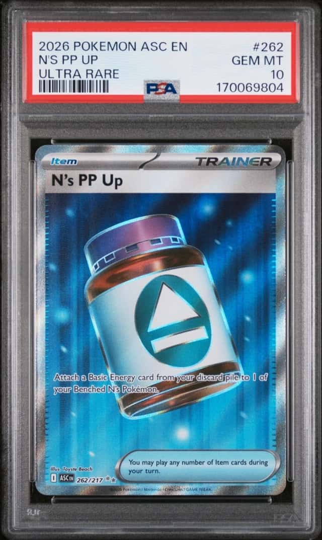 2026 POKEMON ASC EN-ASCENDED HEROES ULTRA RARE #262 N'S PP UP PSA 10