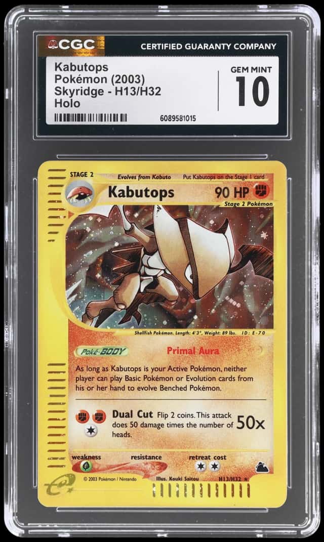 2003 Pokemon Skyridge Holo Kabutops #H13