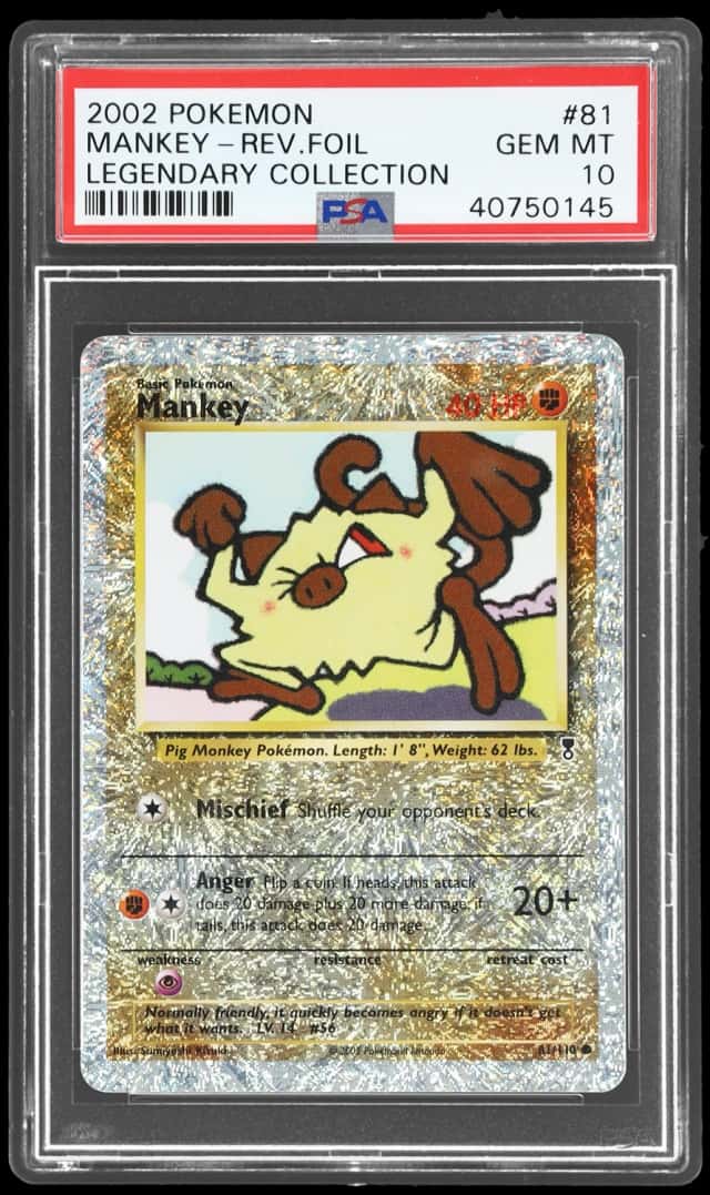 2002 Pokemon Legendary Collection Reverse Holo Mankey #81