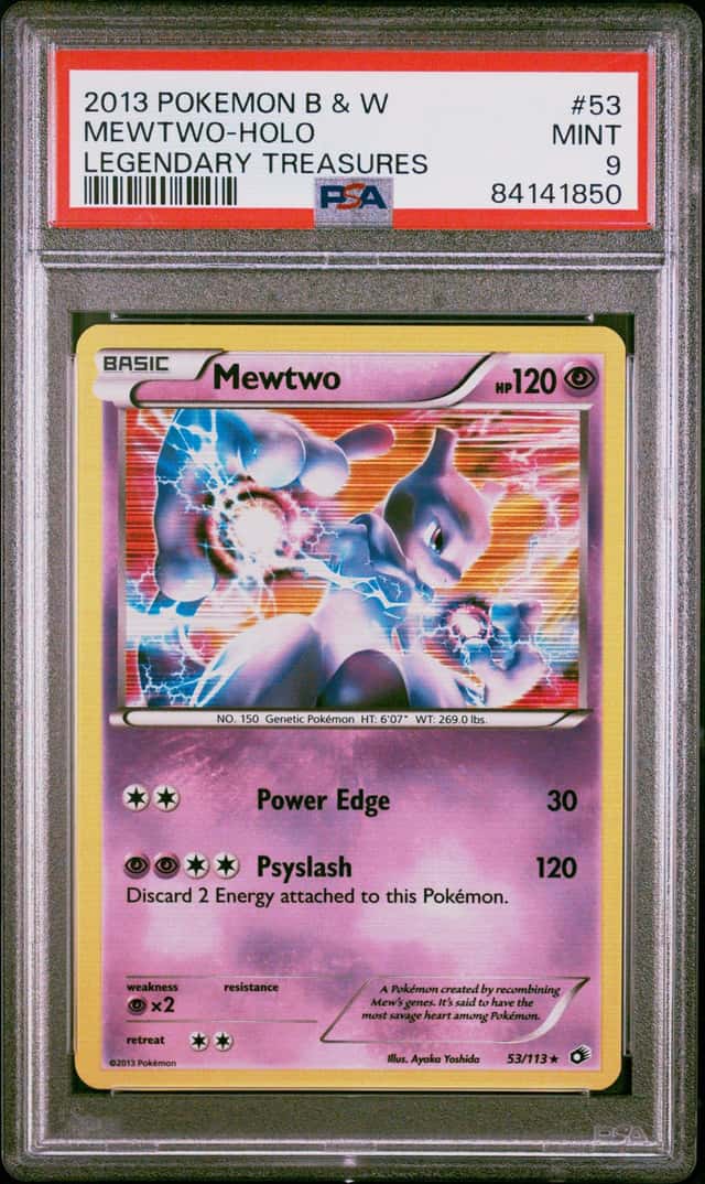2013 Pokemon Black and White Legendary Treasures Holo Mewtwo #53