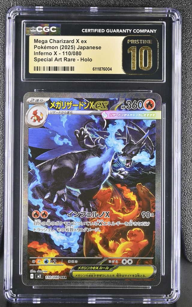 2025 Pokemon Mega Inferno X Japanese Special Art Rare Mega Charizard X Ex #110