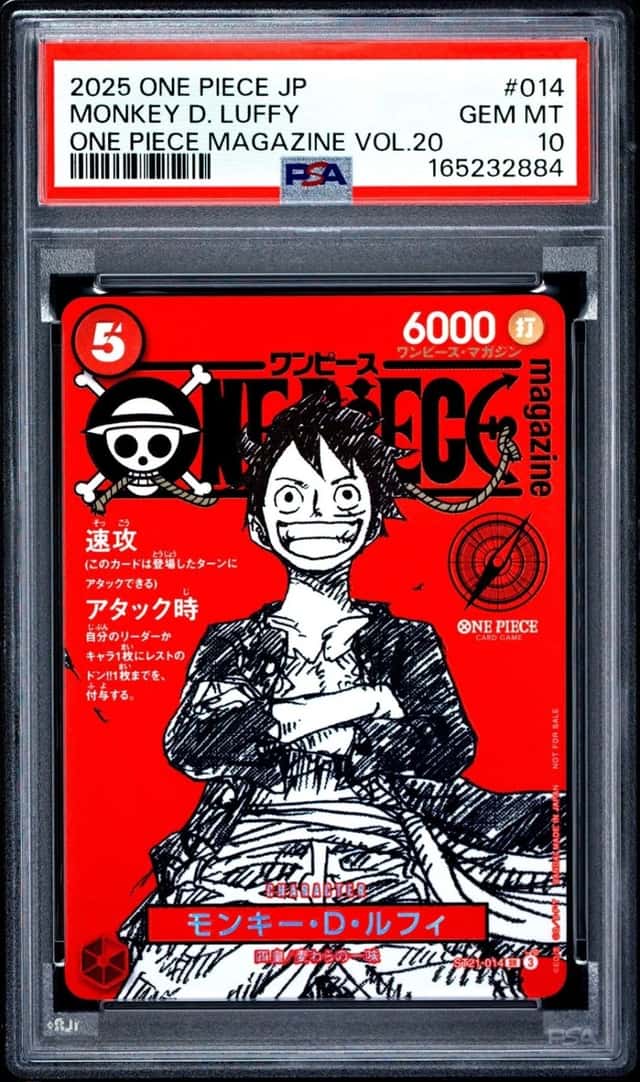 2025 One Piece Japanese Promo Magazine Vol. 20 #ST21-014 Monkey D. Luffy PSA 10