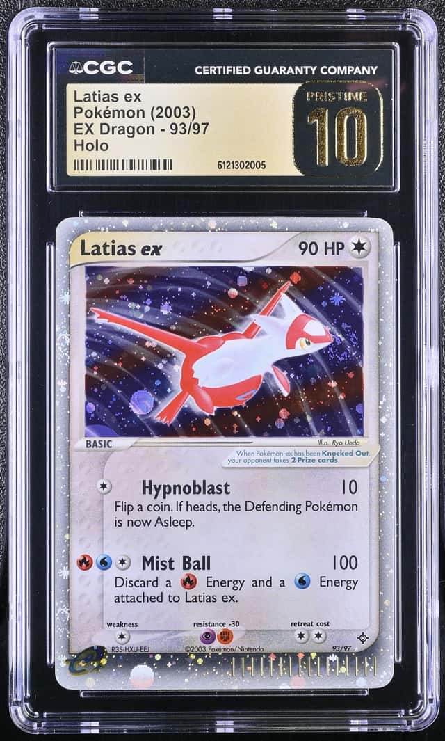 2003 Pokemon EX Dragon Holo Latias EX #93 CGC 10 PRISTINE