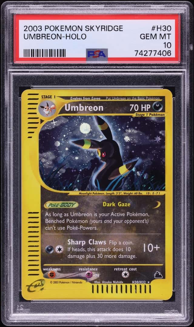 2003 Pokemon Skyridge Holo Umbreon #H30 PSA 10 GEM MINT