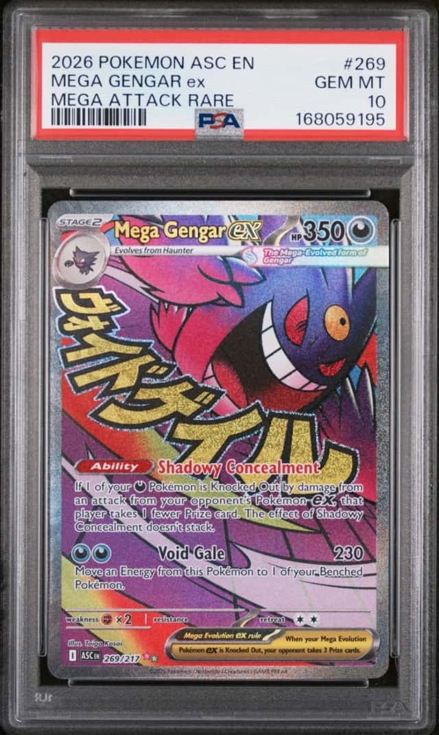 2026 POKEMON ASC EN-ASCENDED HEROES MEGA ATTACK RARE #269 MEGA GENGAR EX PSA 10