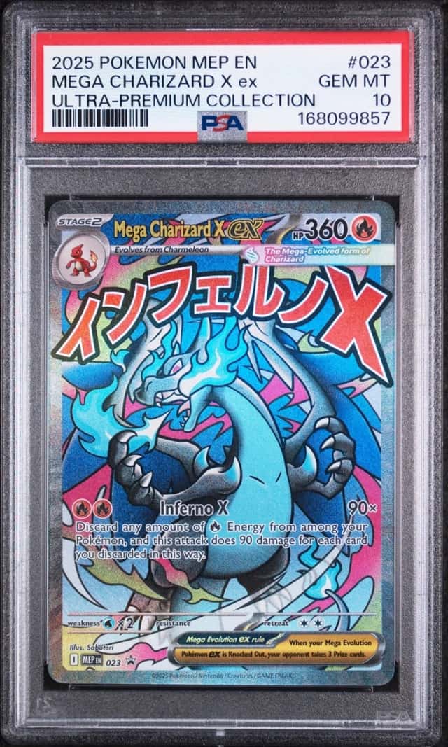 2025 POKEMON MEP PROMO ULTRA-PREMIUM COLLECTION #023 MEGA CHARIZARD X EX PSA 10