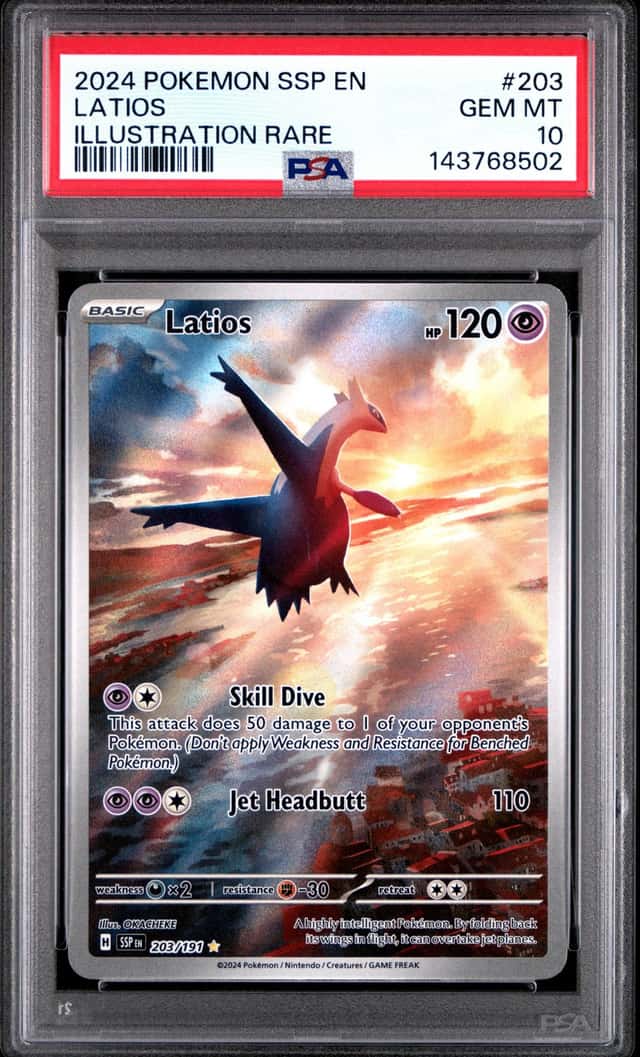 2024 Pokemon Surging Sparks Latios #203/191 PSA 10 GEM MINT