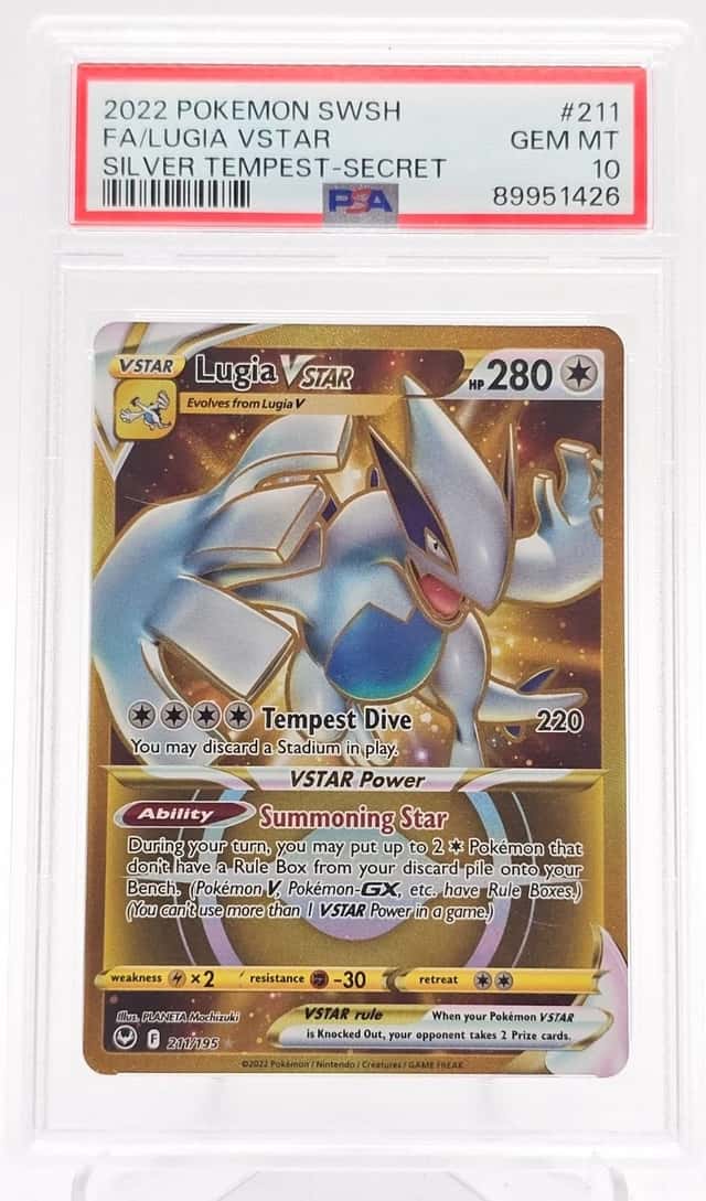 LUGIA VSTAR 2022 POKEMON SILVER TEMPEST 211/195 FULL ART PSA 10 Q3963-7