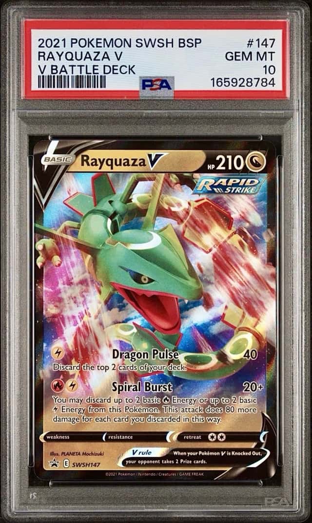 Pokémon Rayquaza V SWSH147 - Black Star Promo PSA 10 GEM MINT LOW POP NEW CERT !