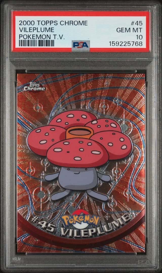2000 TOPPS CHROME POKEMON T.V. #45 VILEPLUME PSA 10