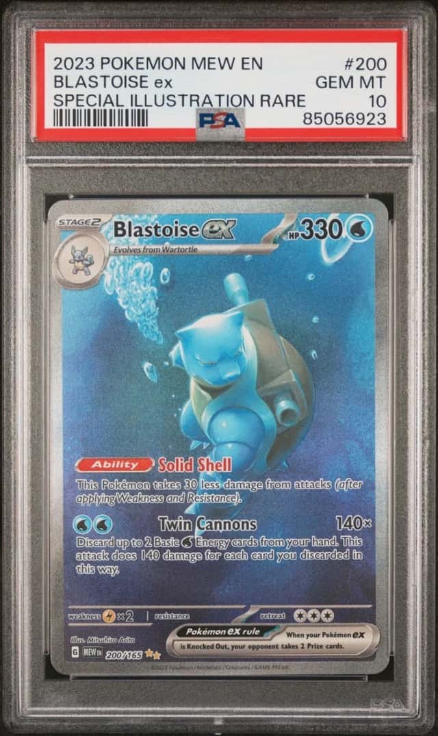 Blastoise ex 2023 Pokemon SV 151 #200/165 Special Illustration Rare PSA 10 GF