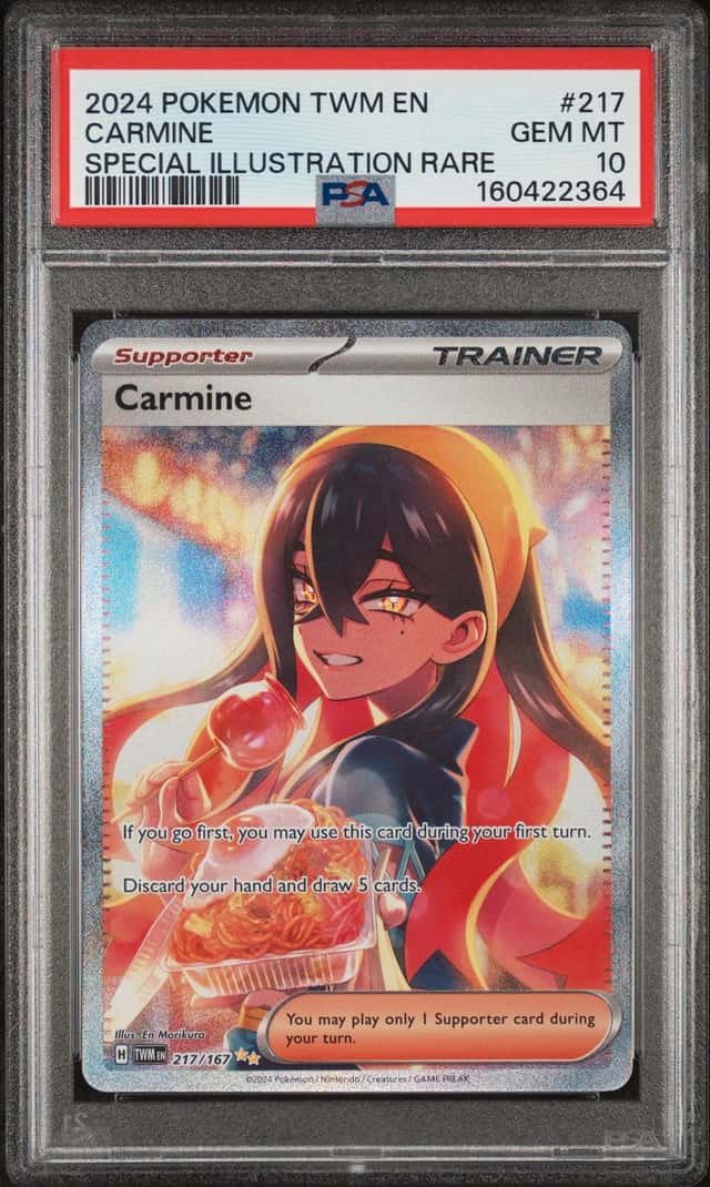 2024 Pokemon Twilight Masquerade Carmine 217/167 SIR PSA 10 GEM MINT