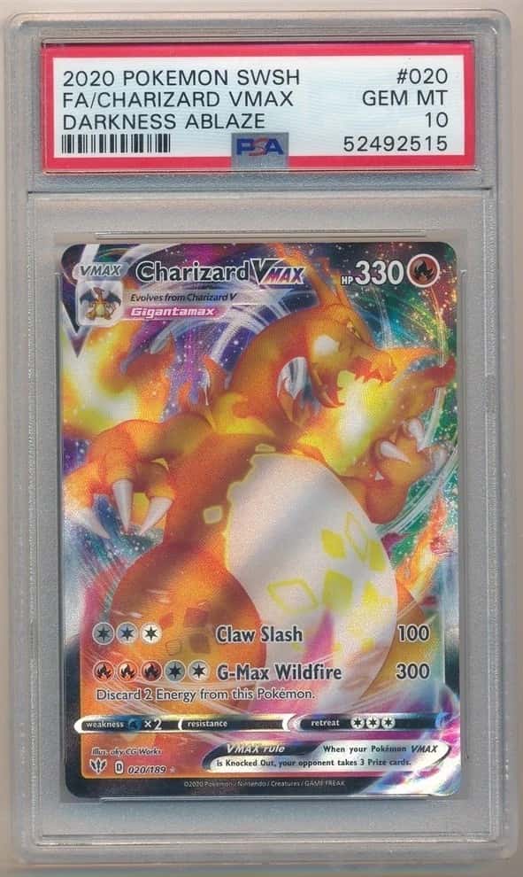 CHARIZARD VMAX 2020 POKEMON SWSH DARKNESS ABLAZE FULL ART #020 PSA 10 GEM MINT