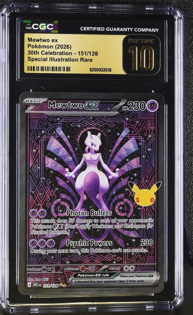 Mewtwo ex *CGC PRISTINE 10* Special Illustration Rare *30th Celebration* #151