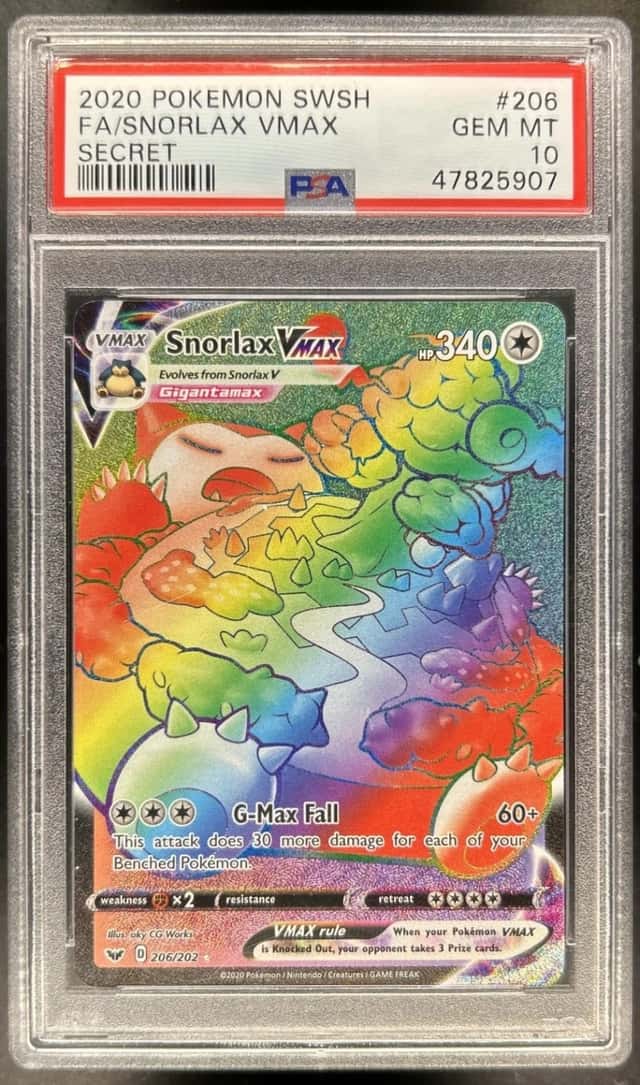 2020 Pokemon SWSH Snorlax VMAX #206/202 PSA 10 GEM MINT