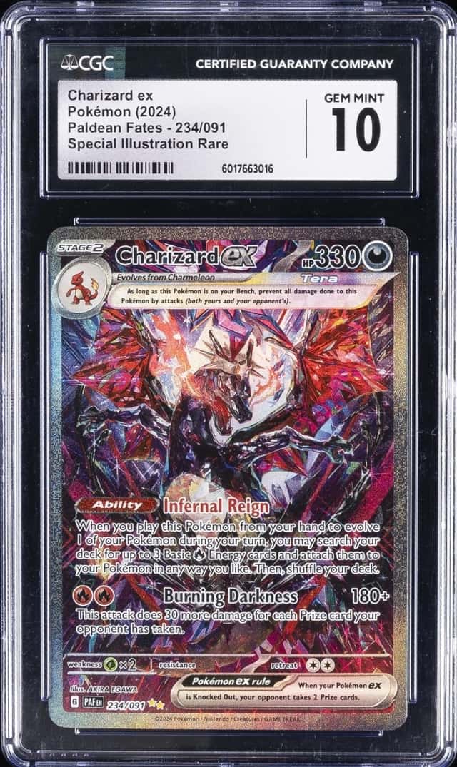 2024 POKEMON SCARLET & VIOLET #234/091 CHARIZARD EX CGC 10 GEM MINT