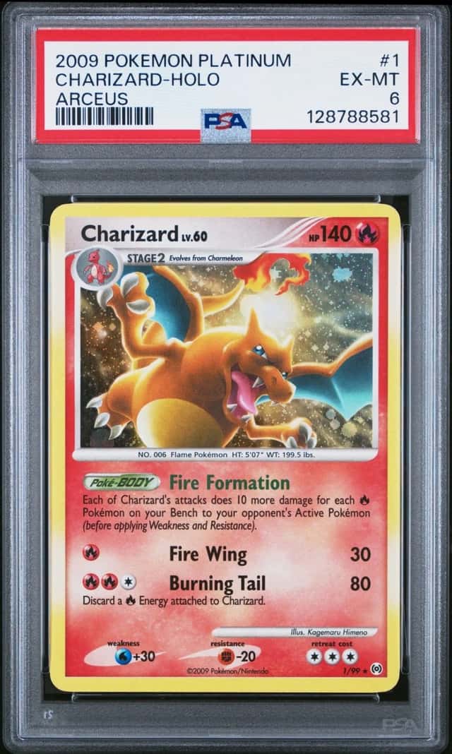 Pokemon Charizard Holo Platinum Arceus 1 PSA 6