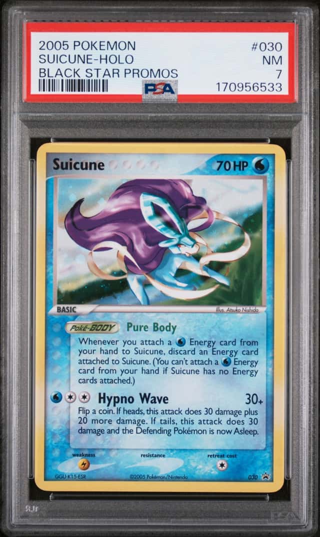 PSA 7 BLACK STAR PROMOS #030 SUICUNE HOLO 2005 POKEMON