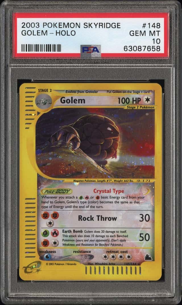 2003 Pokemon Skyridge Holo Golem #148