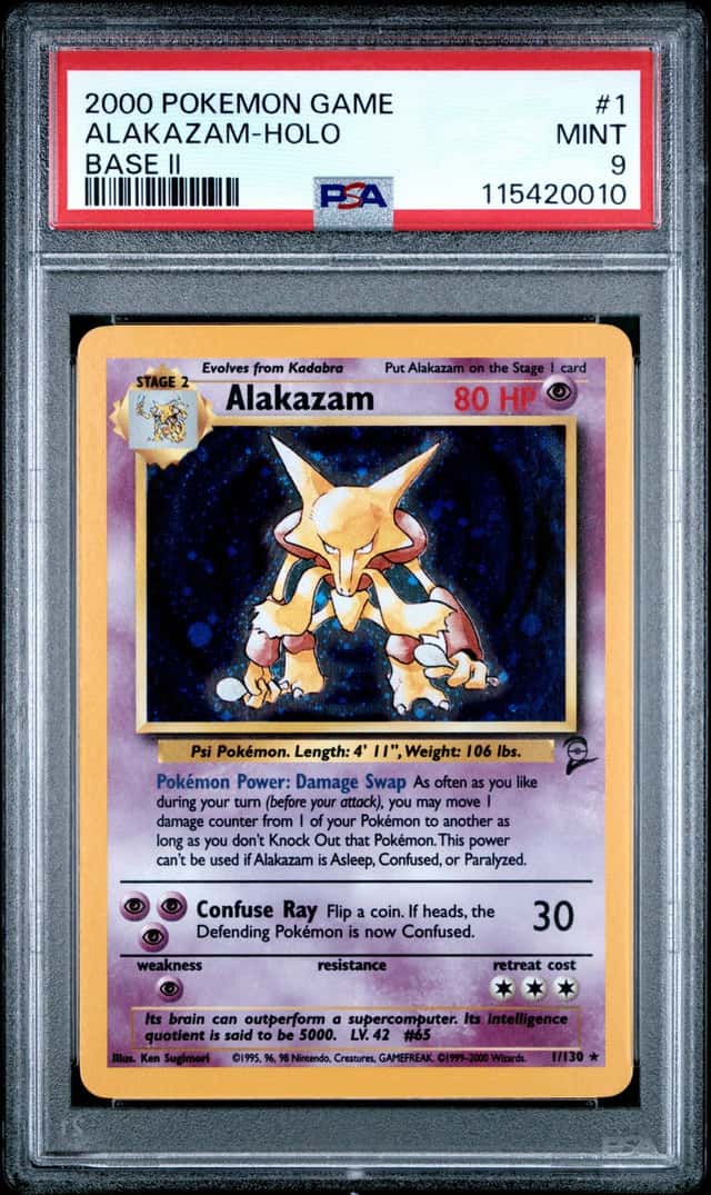 2000 Pokemon Base Set 2 Holo Alakazam #1