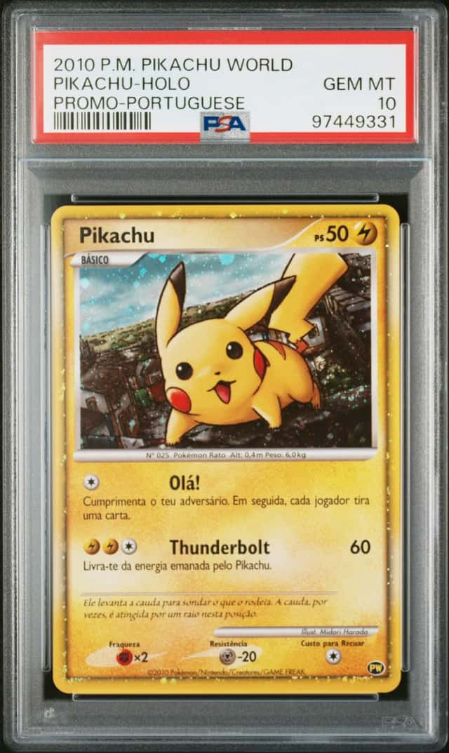 2010 Pokemon Pikachu World Collection Portuguese Holo Pikachu