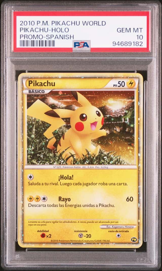 2010 Pokemon Pikachu World Collection Spanish Holo Pikachu