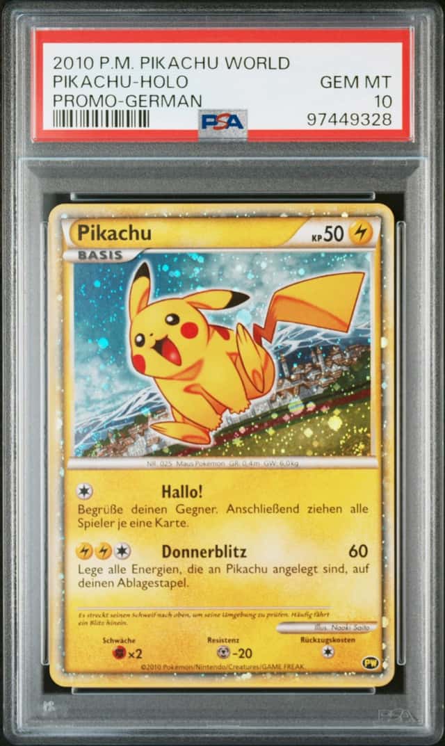2010 Pokemon Pikachu World Collection German Holo Pikachu