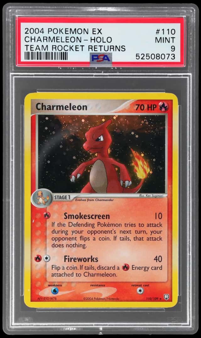 2004 Pokemon Ex Team Rocket Returns Holo Charmeleon #110