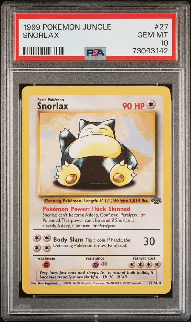 1999 Pokemon Jungle Snorlax #27